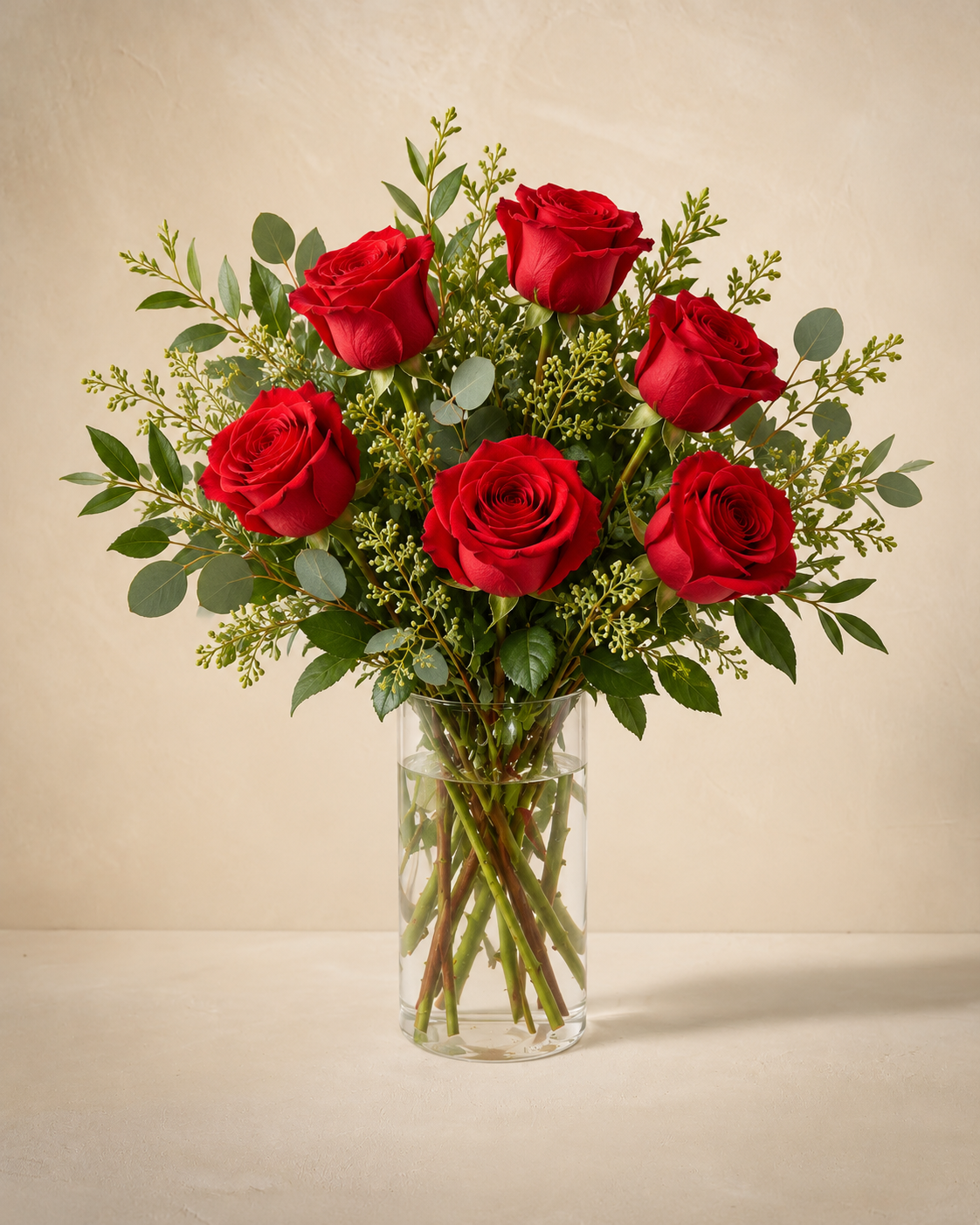 6 x Red Roses Bouquet